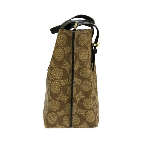 COACH Women's Signature 2-Way Tote Handbag, Brown, C4250 T1 - Picture 4 of 10